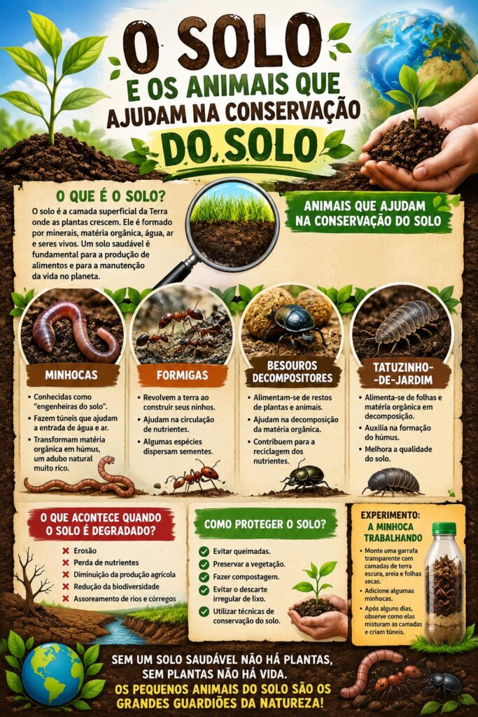Feira de Ciências - O Solo e os animais que ajudam na conservação.