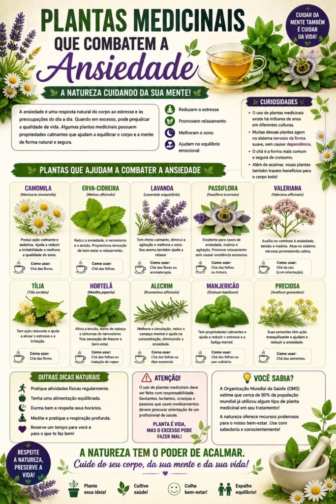 Feira de Ciências - Plantas Medicinais que combatem a ansiedade.